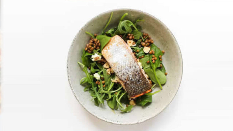 salmon and lentil salad