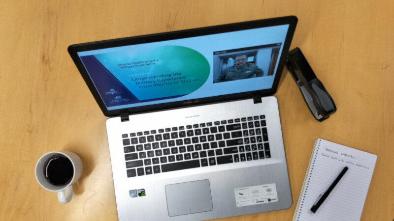 laptop ready for webinar