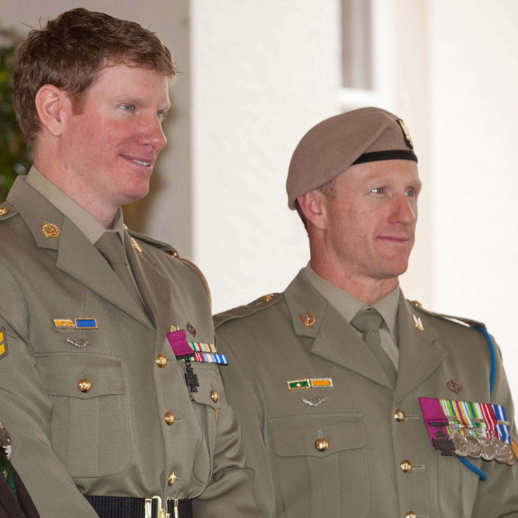 Corporal Keighran VC and SAS Corporal Mark Donaldson VC (right)