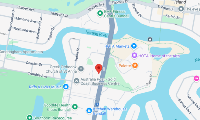 Map of Bundall Open Arms